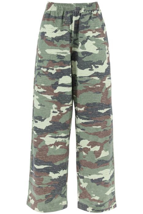 acne studios pantaloni in jersey camouflage