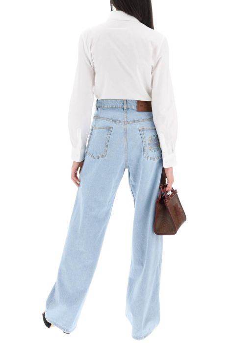 etro low-waisted baggy jeans
