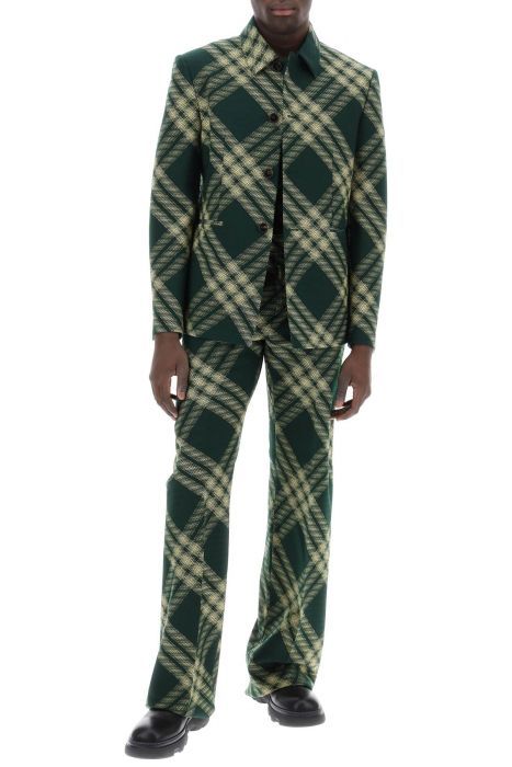 burberry straight cut checkered pants