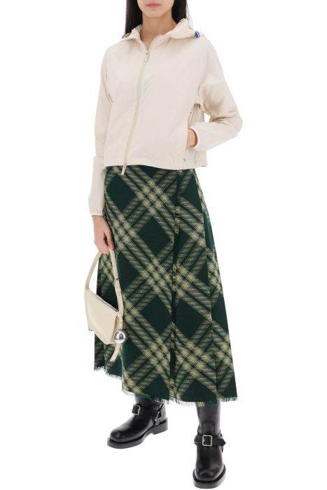 burberry maxi kilt with check pattern