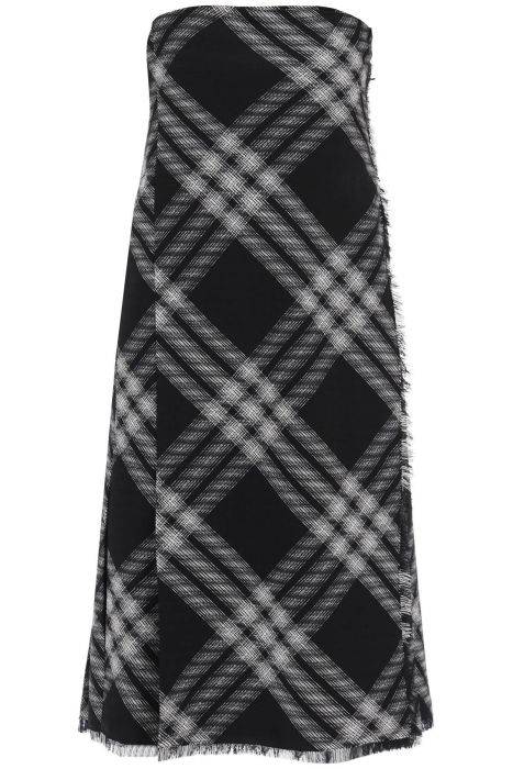 burberry midi dress with check pattern