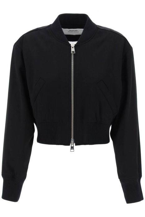 ami alexandre matiussi cropped twill bomber jacket