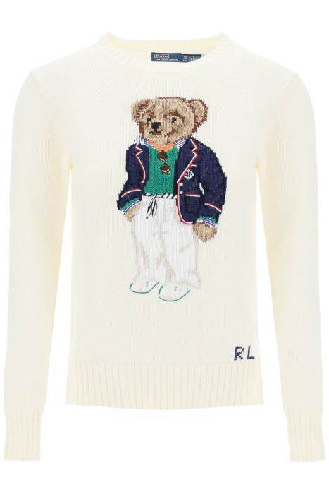 polo ralph lauren pullover in cotone polo bear