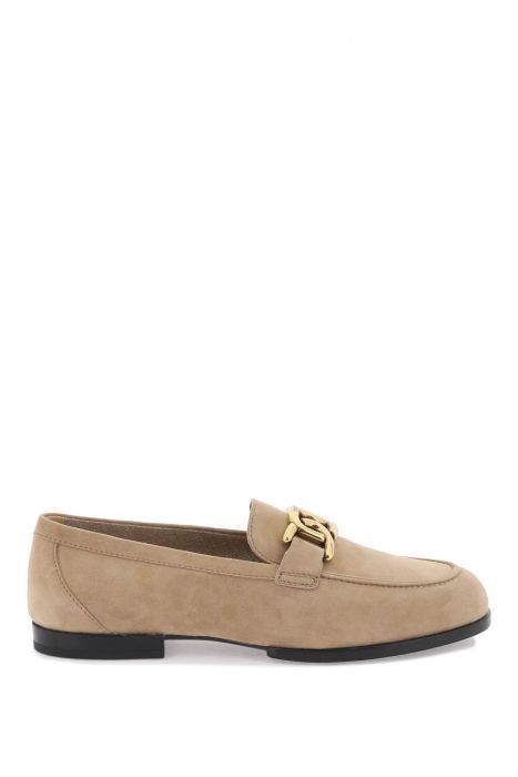 tod's suede leather kate loafers in