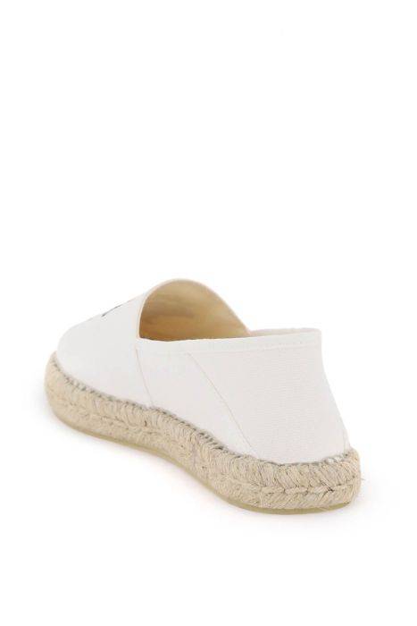 kenzo canvas espadrilles with logo embroidery