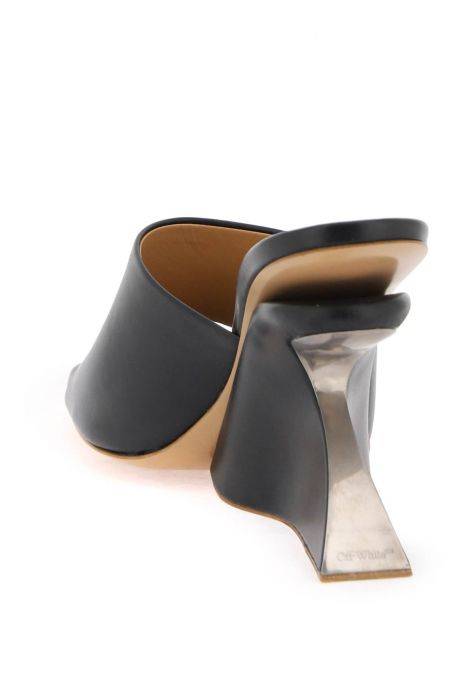 off-white wedge heel mules with jug design