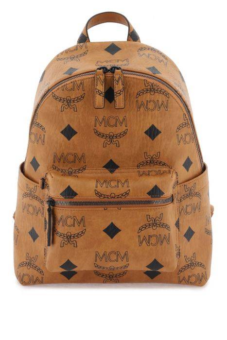 mcm small stark backpack in maxi visetos