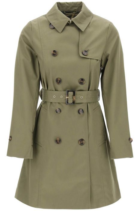 barbour double-breasted trench coat for