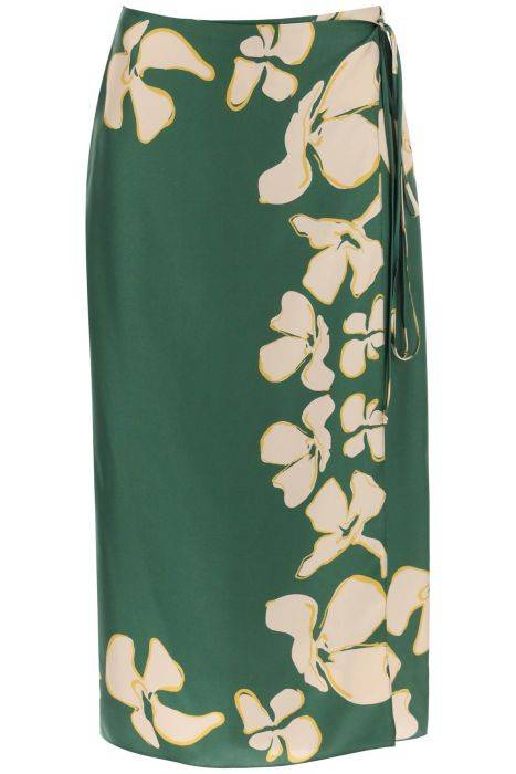 raquel diniz 's silk floral wrap skirt