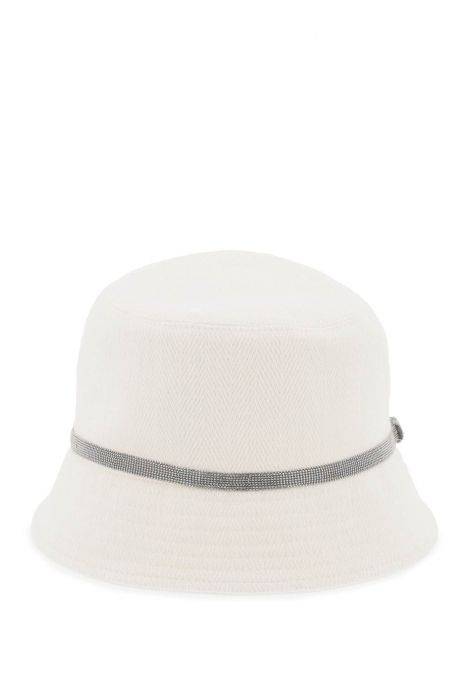 brunello cucinelli shiny band bucket hat with