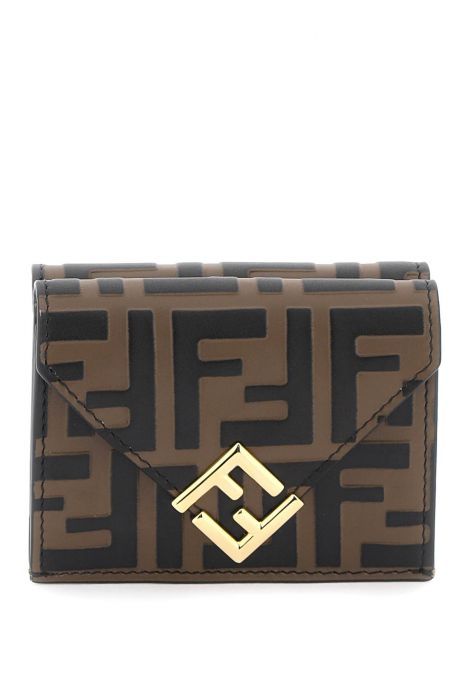 fendi ff diamonds trifold wallet