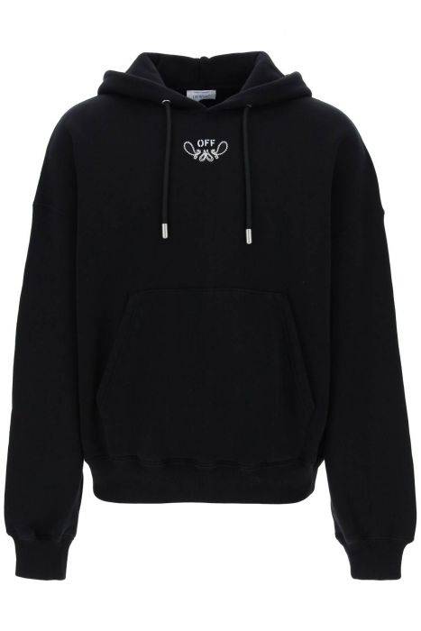 off-white hooded sweatshirt with paisley