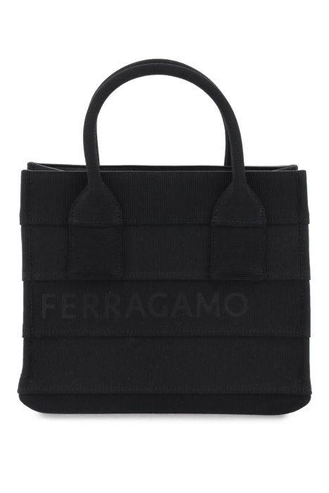ferragamo small tote bag with lettering logo