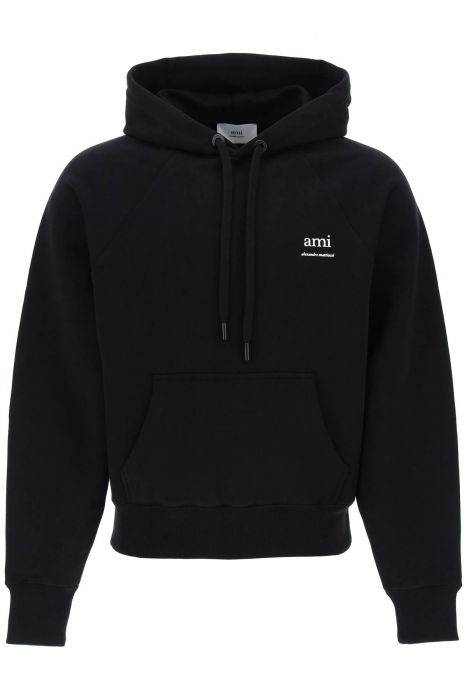 ami alexandre matiussi organic cotton hoodie with hood