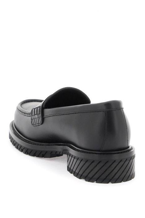 off-white leather loafers for