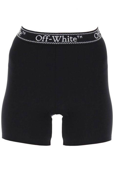off-white shorts sportivi con banda logata