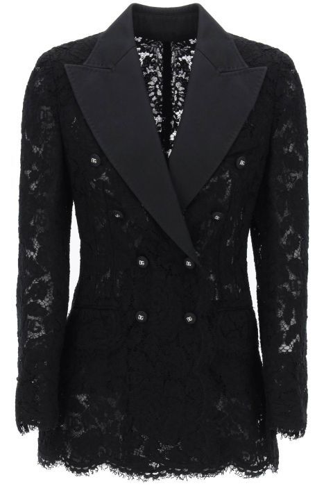 dolce & gabbana blazer doppiopetto turlington in pizzo