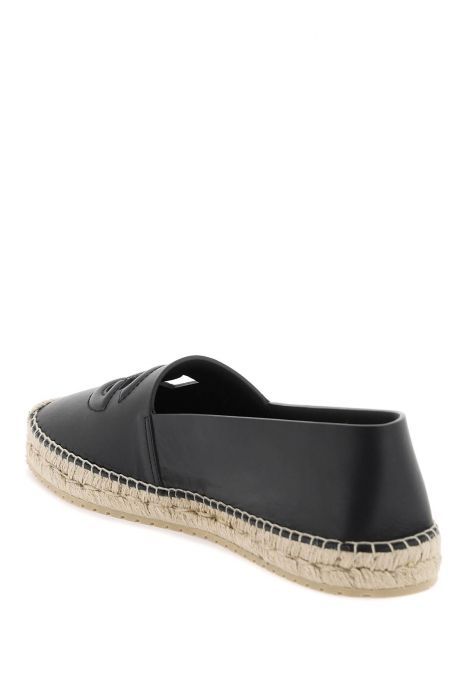 dolce & gabbana espadrillas in pelle con logo dg cut out