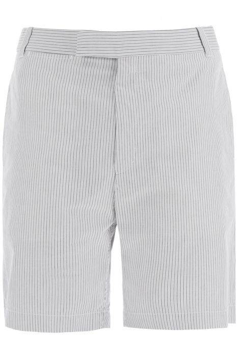 thom browne striped cotton bermuda shorts for men