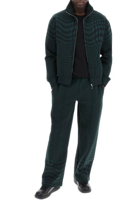 burberry giacca sportiva con motivo pied-de-poule distorto