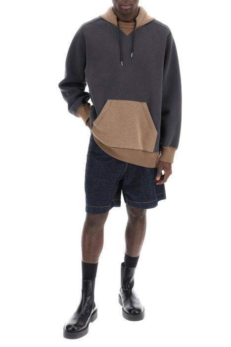 sacai hooded sweatshirt with reverse