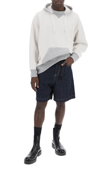 sacai hooded sweatshirt with reverse