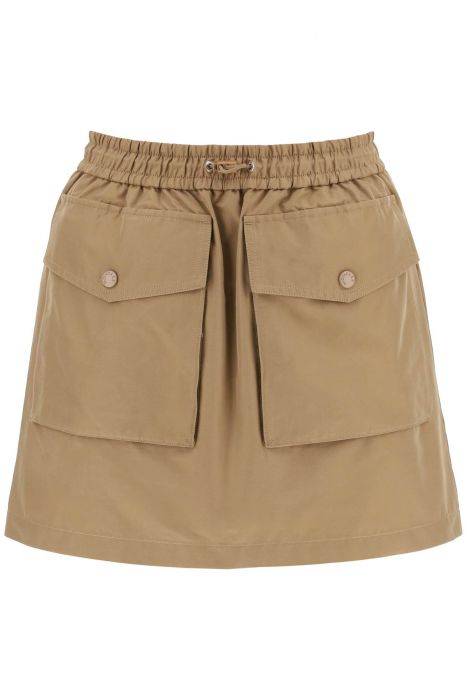 moncler technical cotton cargo mini skirt