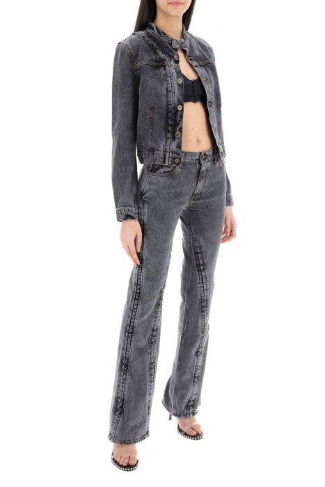 y project hook-and-eye flared jeans