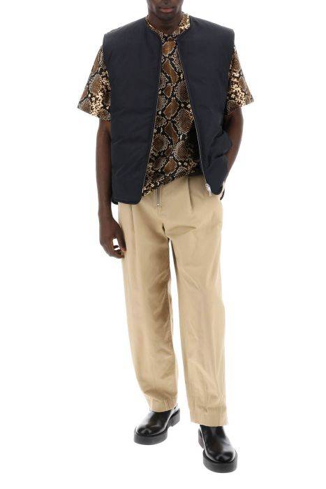jil sander cotton pants with removable belt
