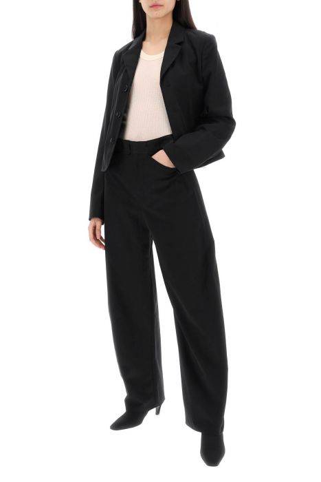lemaire loose curved leg pants