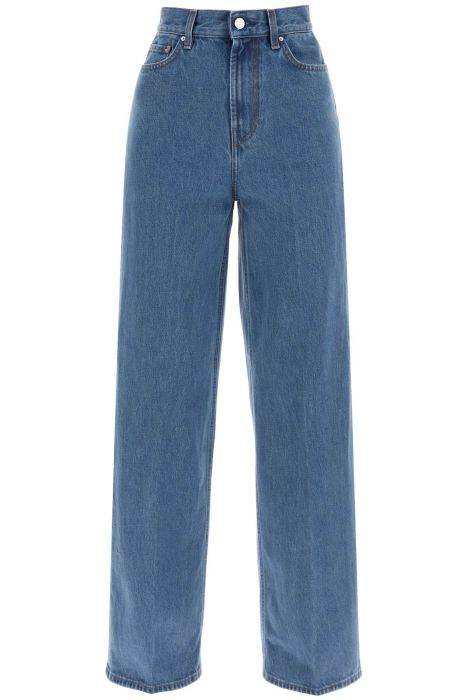 toteme organic cotton wide leg jeans.