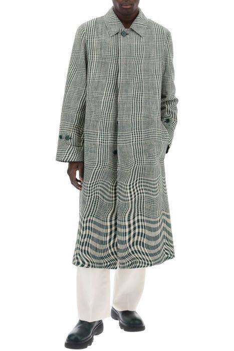 burberry houndstooth car coat with