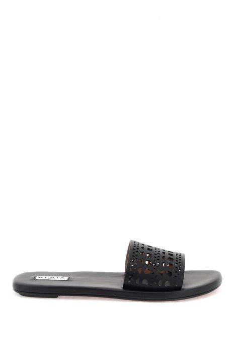 alaia leather vienne slides for