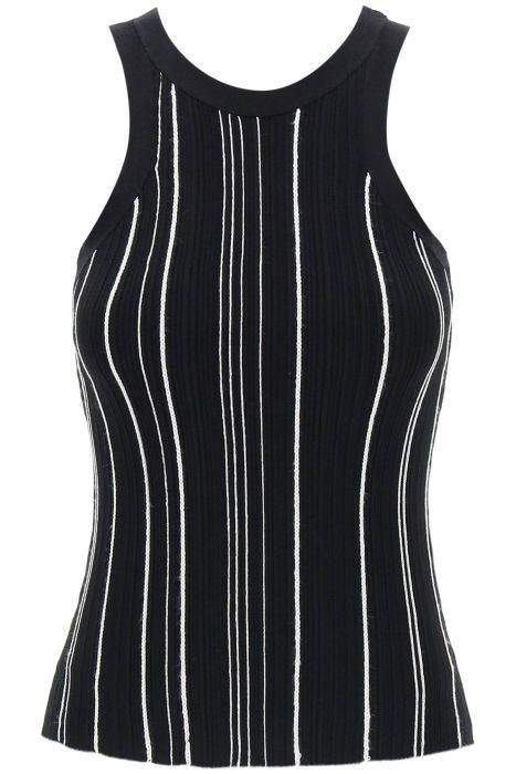 toteme ribbed knit tank top with spaghetti