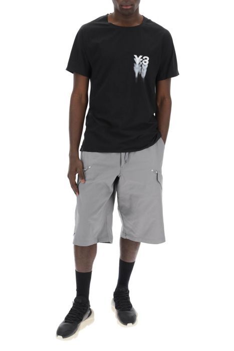 y-3 canvas multi-pocket bermuda shorts.