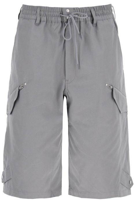 y-3 canvas multi-pocket bermuda shorts.
