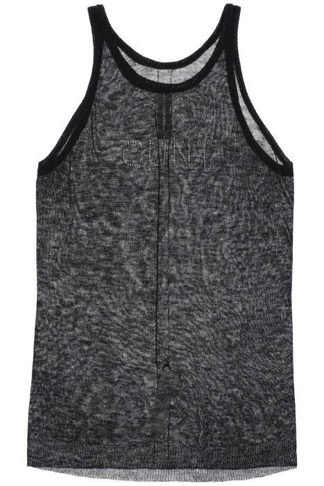 rick owens "knitted tank top with perforated