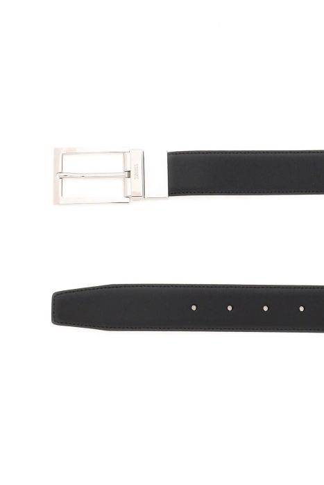zegna leather reversibile belt