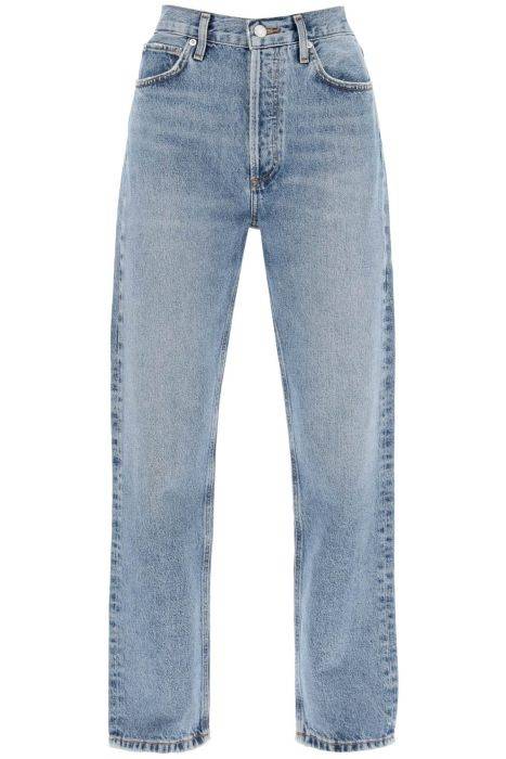 agolde jeans dritti a vita alta 90's pinch waist