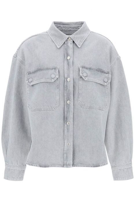 agolde gwen denim shirt for women