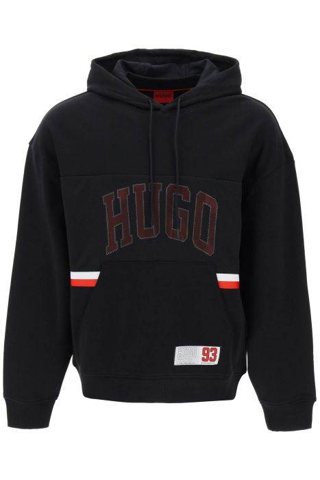 hugo relaxed fit hoodie sweatshirt with