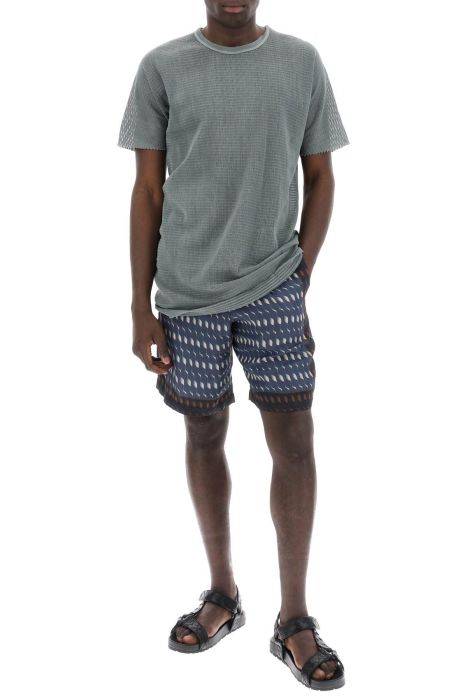 dries van noten s-wave printed bermuda shorts
