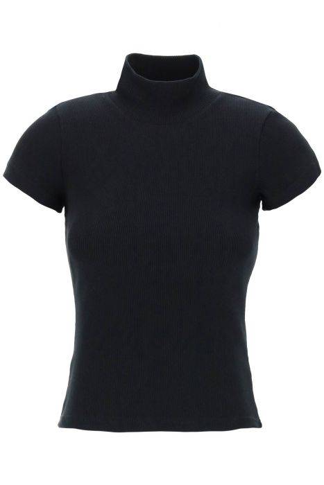 alaia high-neck ribbed top with nine words
