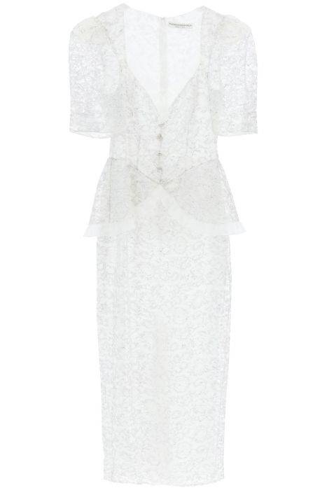 alessandra rich lurex lace dress for