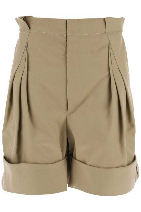 maison margiela wide-legged chino bermuda shorts with