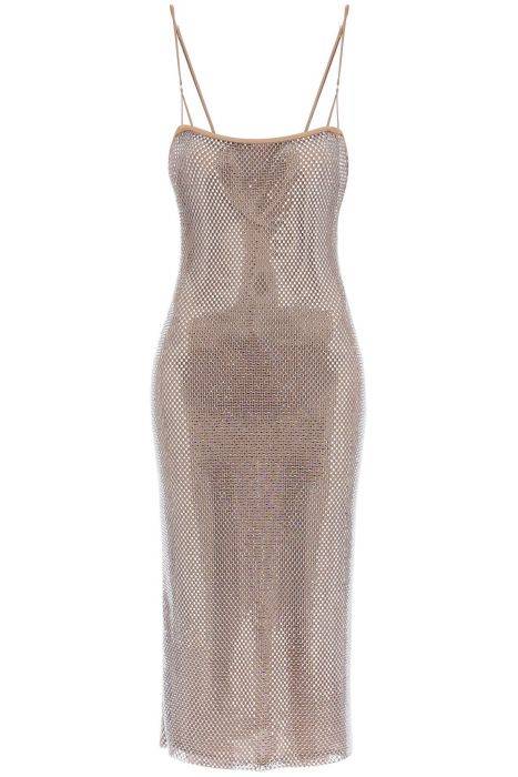 giuseppe di morabito "knitted mesh dress with crystals embellishments