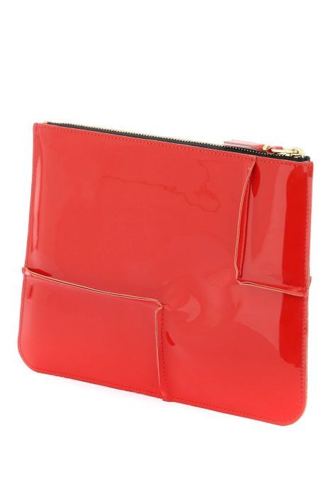 comme des garcons wallet glossy patent leather