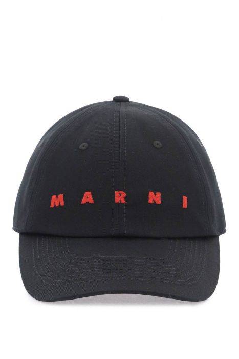 marni embroidered logo baseball cap with