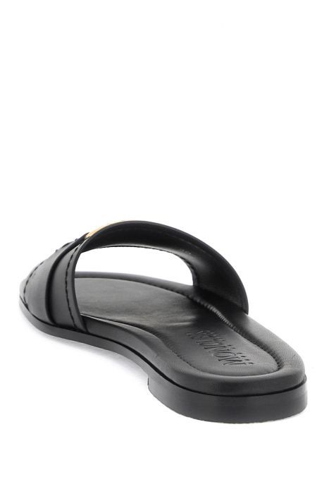 moncler leather bell slides for