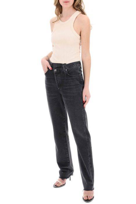 agolde offset waistband jeans